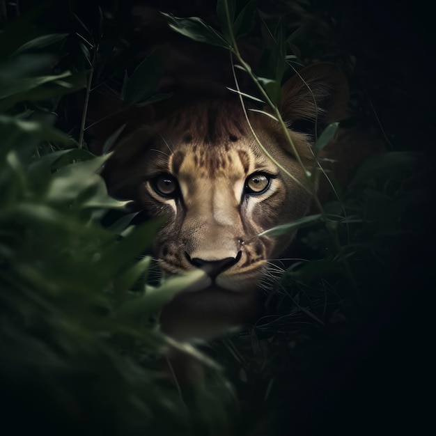 Дикое леопардовое животное Иллюстрация AI Generative