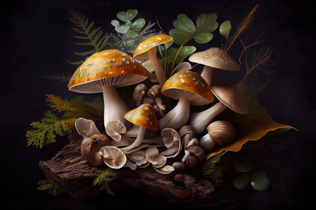 Wild mushrooms Generative Ai