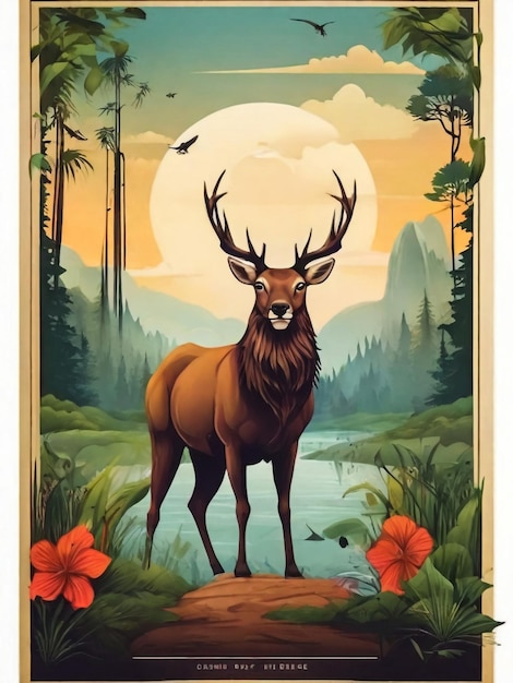 wild nature poster template