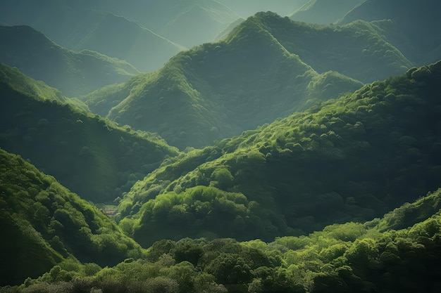 野生の自然の眺め雲アジアの壁紙生成 Ai