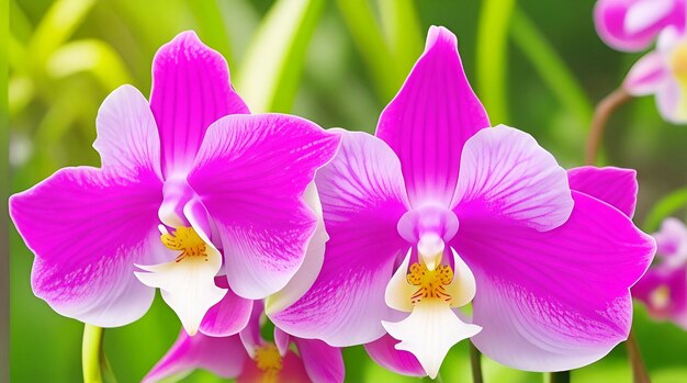 Wild orchids are colorful in nature