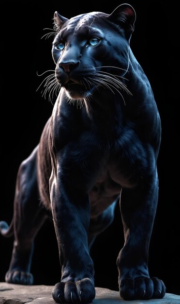 wild panther dark background