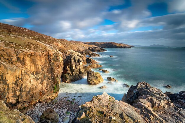 The wild and rugged coastline at Hushinish