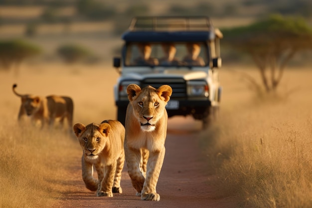 Foto wild safari adventures verkennen van de majestueuze fauna van afrika