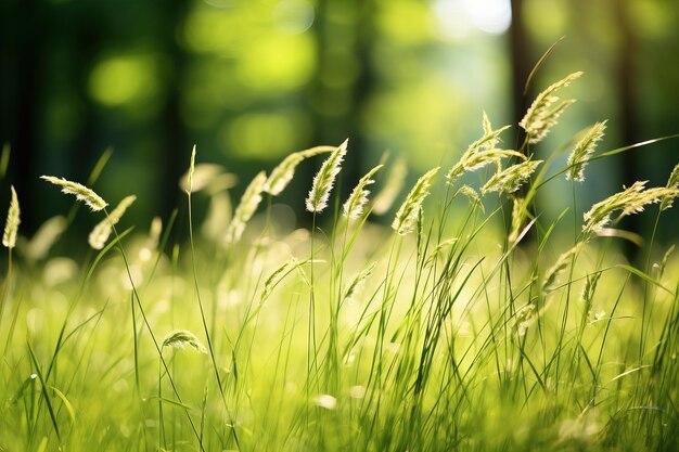 Photo wild sugarcane grass in the fileld