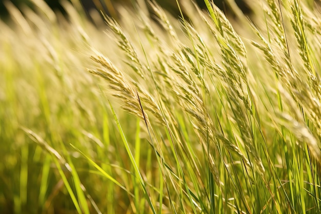 Photo wild sugarcane grass in the fileld