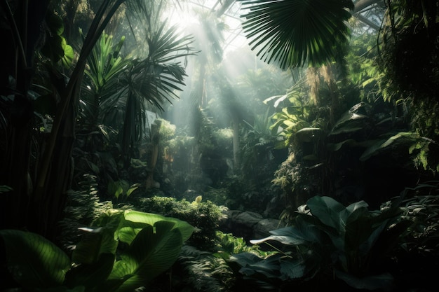 Wild Tropical Jungle Landscape