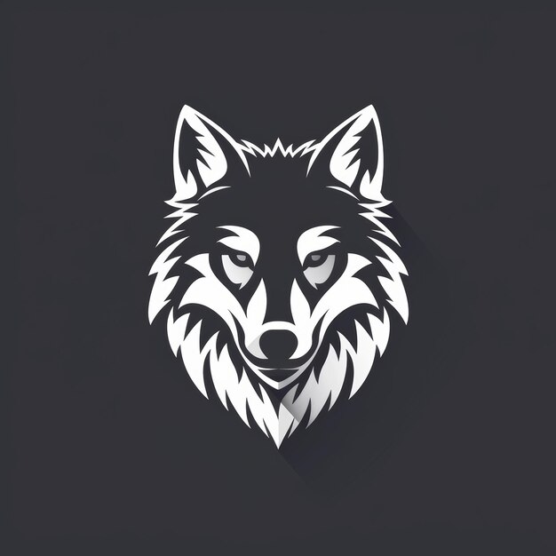 Photo wild and unique wolf brand logo generative ai