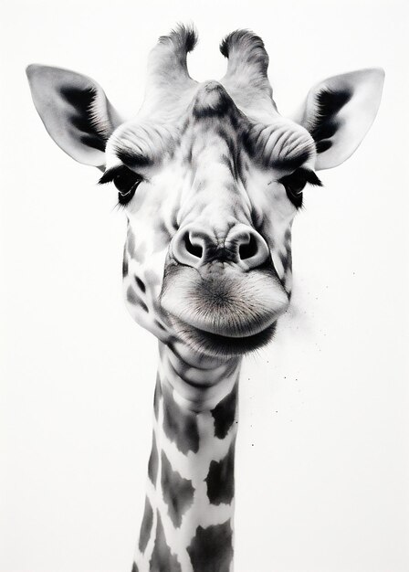 Photo wild wildlife mammal nature giraffe portrait animal