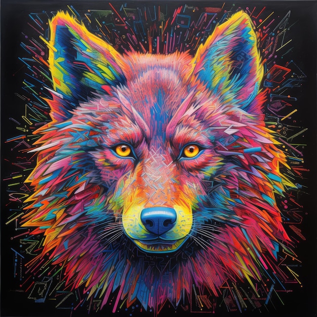 Wild wolf illustrations image