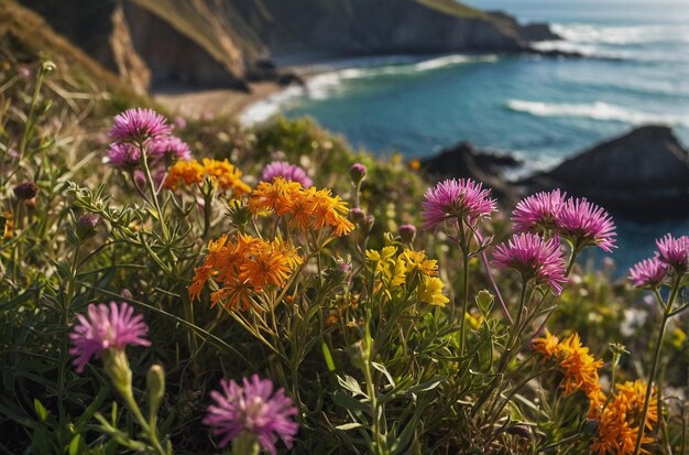 Wildbloem langs de kust