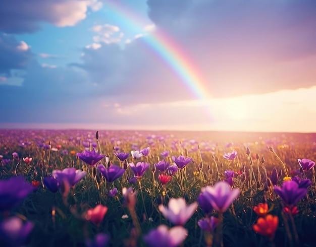 Wildbloemen en regenbogen