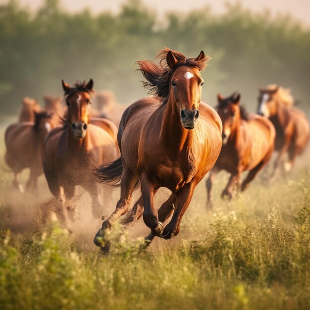 wilde paarden die rennen