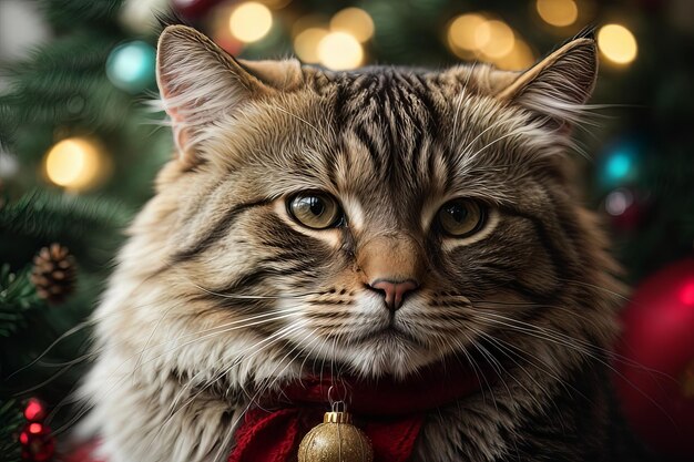 Foto wilde snorwissen in kerstvermaak