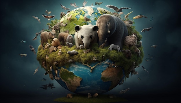 wilde wereld op de planeet