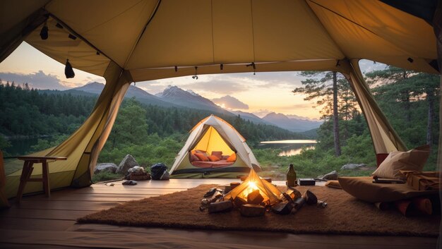 Wilderness Retreat Een tentuitzicht op de pracht van de natuur