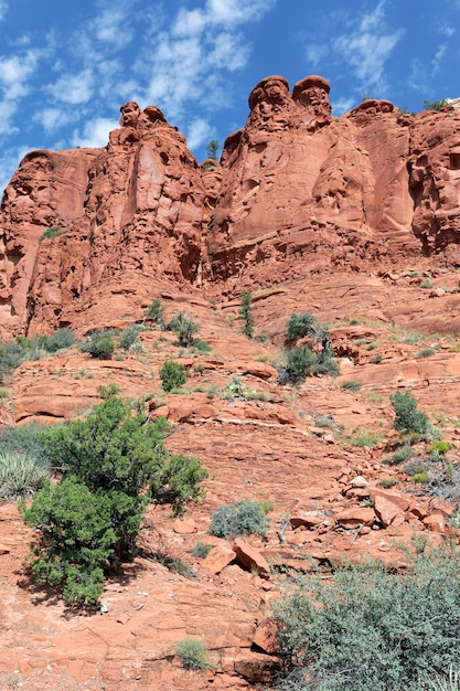 Wildernislandschap met rode rotsen dichtbij Sedona