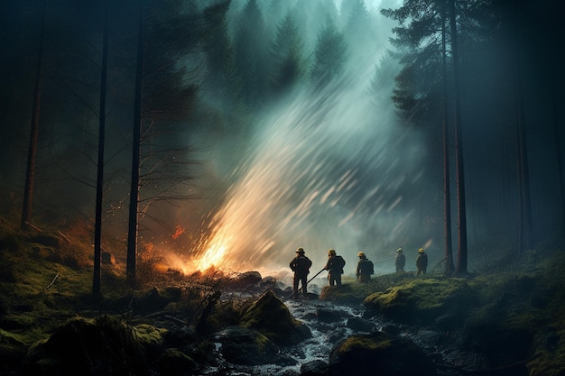 Wildfire Control Firefighters in Action Generative AI