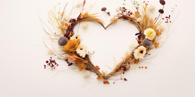 wildflower heart on Valentin's day