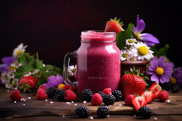 wildflower honey berry smoothie