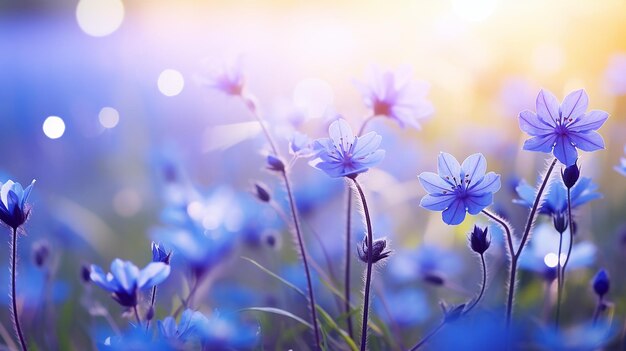 Wildflower Serenity Beautiful Blue Blooms in Outdoor Wonderland