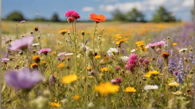 Foto sinfonia dei fiori selvatici