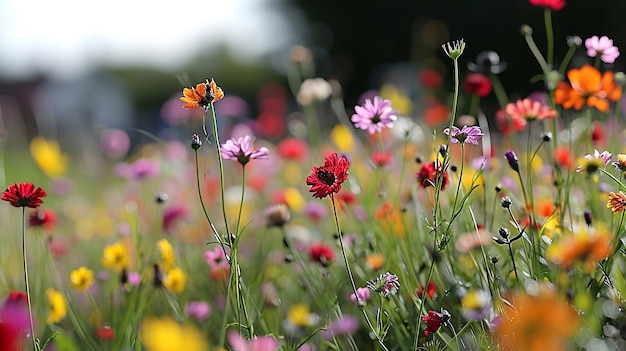 Foto wildflower weide hd 8k behang stock fotografie beeld