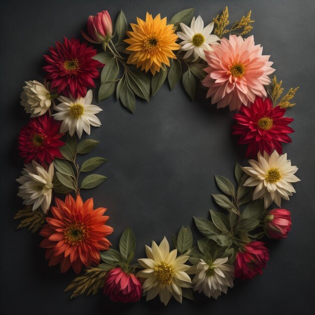 Photo wildflower wreath