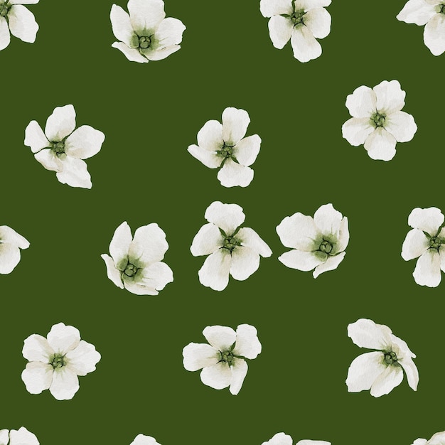 wildflowers floral seamless pattern