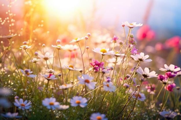 春の朝の野花