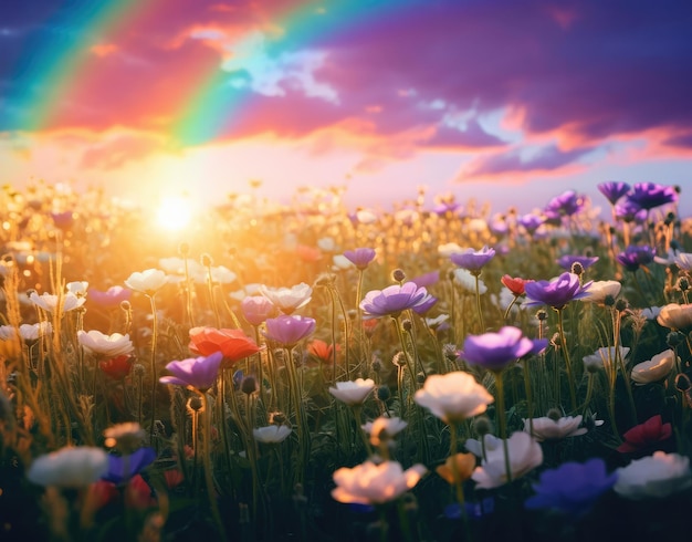 Wildflowers and rainbows