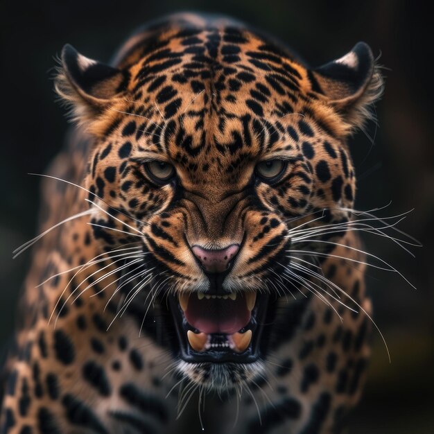 wildlife 4k ultra HD photography African forest leopard big cat closeup camera shot AI gener