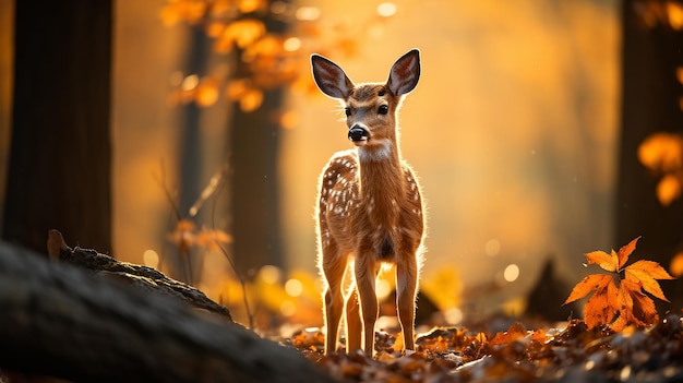 Wildlife in Autumn Capturing Animals Amidst the Fall Foliage