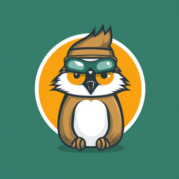 Wildlife binoculars mascot for a company logo Generative AI