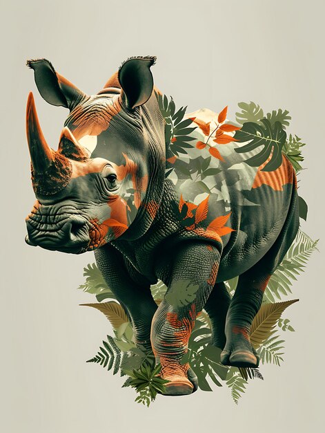 Wildlife Collage Art Unique Animal and Pet Portraits in Creative Pop Art Style Design Collection