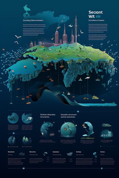 Photo wildlife concept ocean pollution awareness interactive waste maps oceanic web creative web ideas