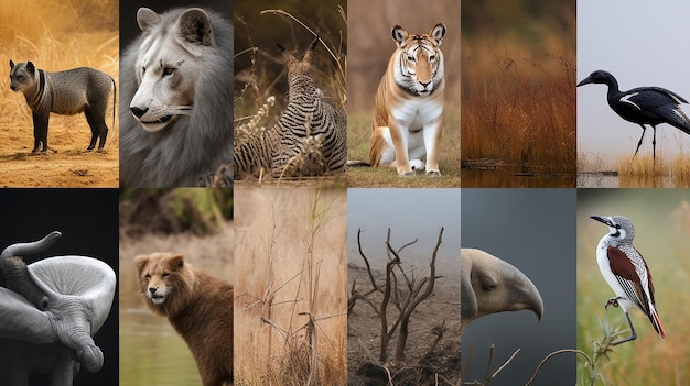 Foto fotografia della fauna selvatica con immagini di animali nel loro habitat naturale