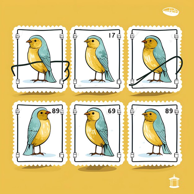 Photo wildlife wonders colorful cute and creative collection of animal stamps