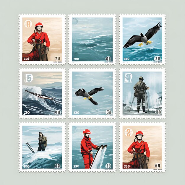 Photo wildlife wonders colorful cute and creative collection of animal stamps