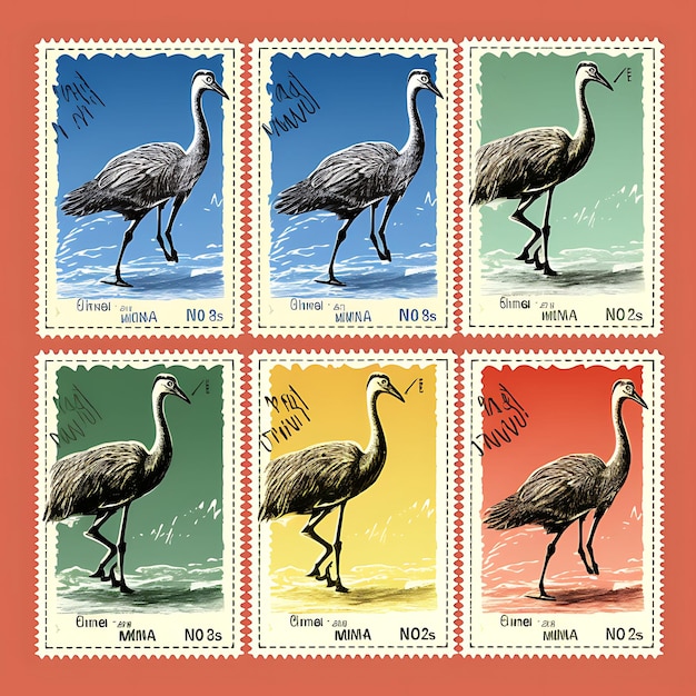 Foto wildlife wonders collezione colorata, carina e creativa di francobolli animali