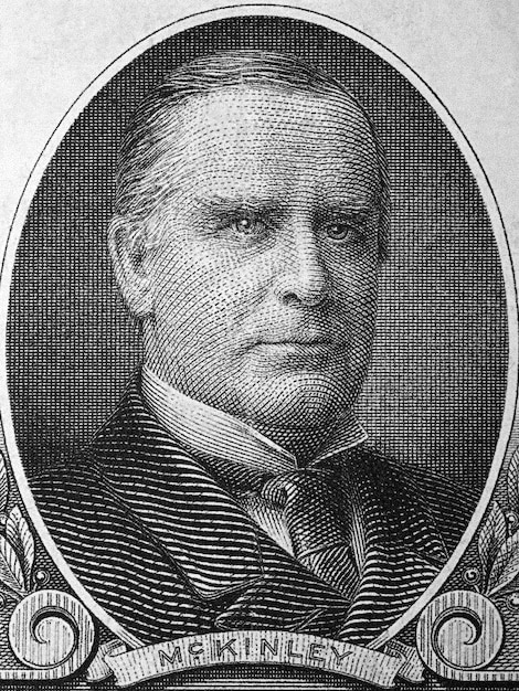 Photo william mckinley from old american dollar