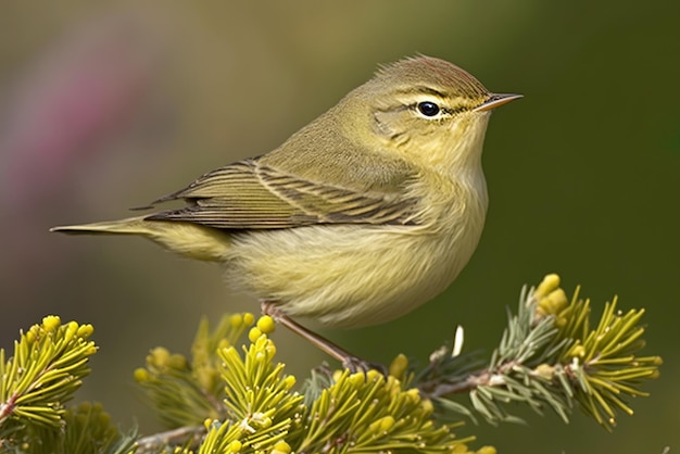 ヤナギムシクイ Phylloscopus trochilus 大人 マルタ 地中海