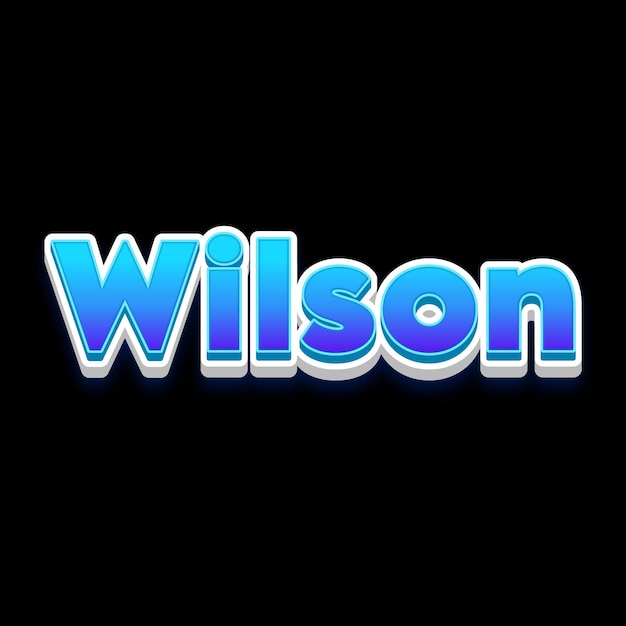 Wilson typography 3d design cute text word cool background photo jpg