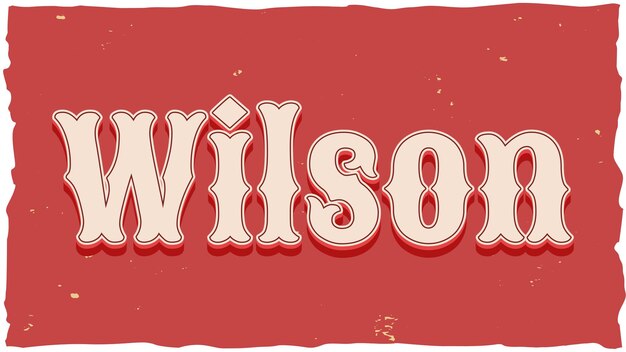 Foto testo vintage di wilson