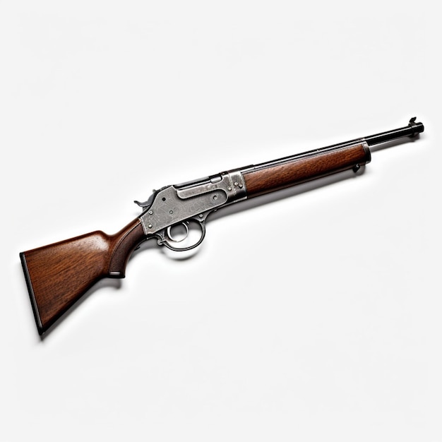 Photo winchester rifle with white background high quality