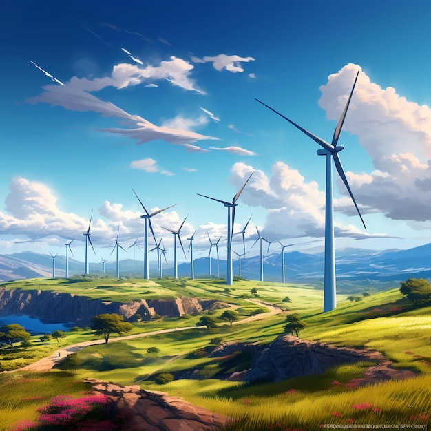 Wind energy generators field