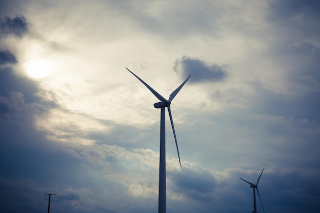 Wind power generation on the beach