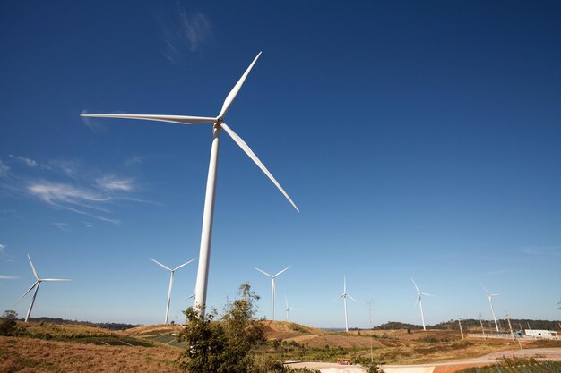 Wind turbine clean energy Wind mill in Khao Kho Phetchabun Thailand