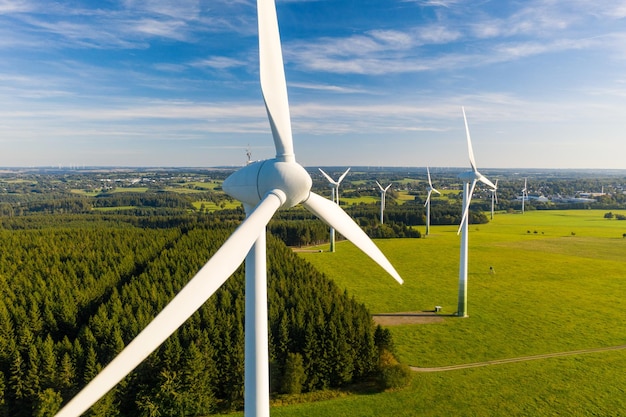 Photo wind turbine clean energy