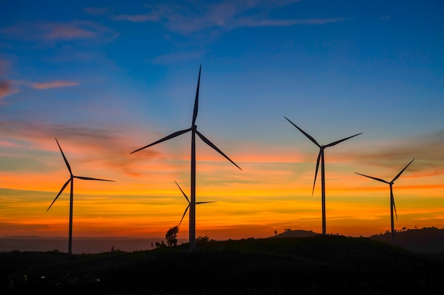 Wind turbine farm from clean energy.